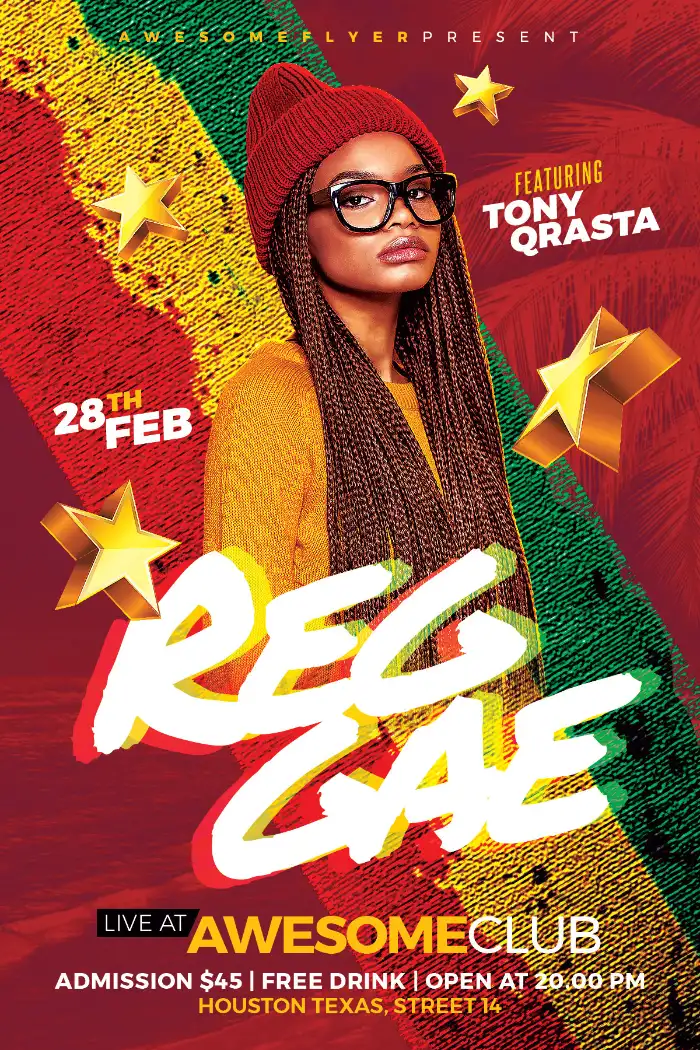 Reggae Dancehall Flyer Template