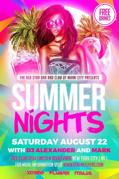 Summer Nights Flyer Template
