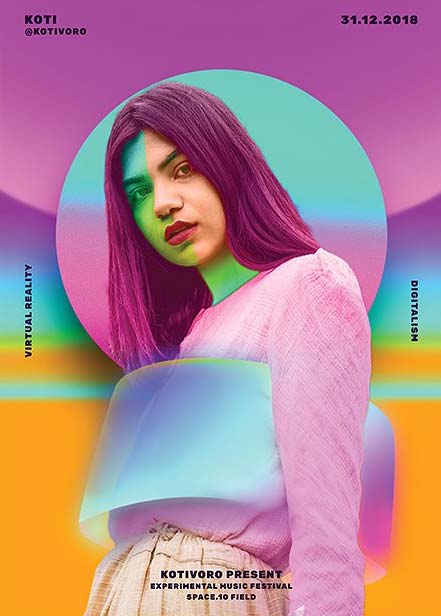 Vaporwave DJ Club Flyer Template
