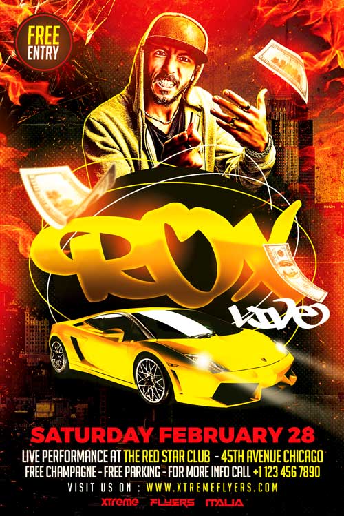 Free Hip Hop DJ Flyer Template