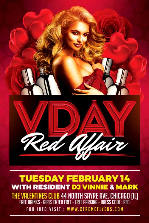 Free Valentines Day Party Flyer Template