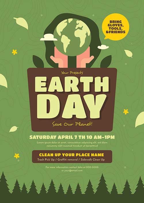 Earth Day Event Flyer and Poster Template
