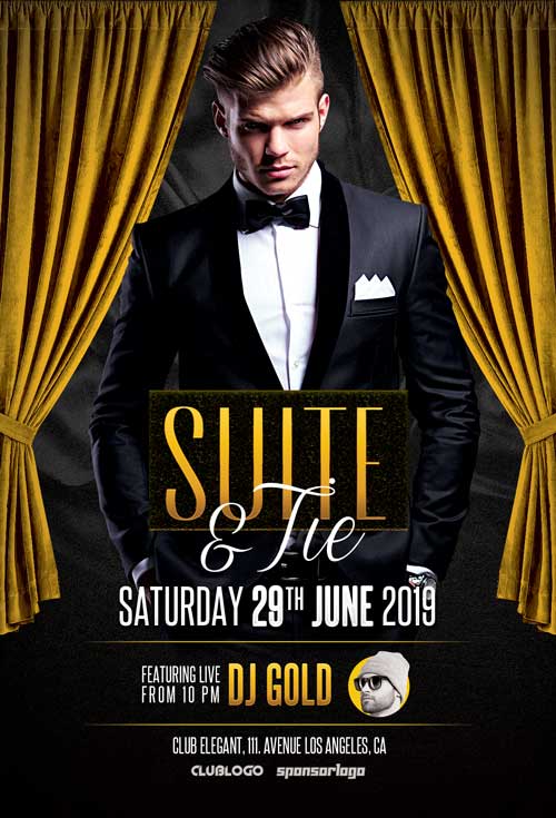 Elegant Suite Party Flyer Template