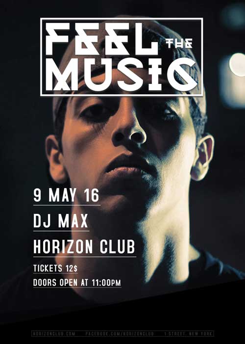 Feel The Music DJ Flyer Template