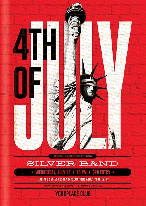 4th of July Event Flyer and Poster Template