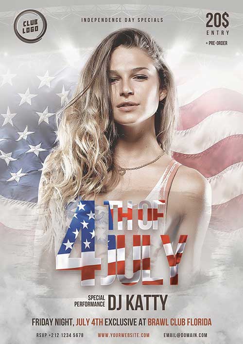 4th of July USA Celebration Flyer Template