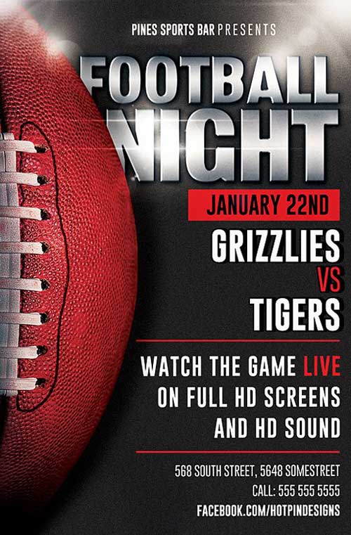 American Football Event Flyer Template