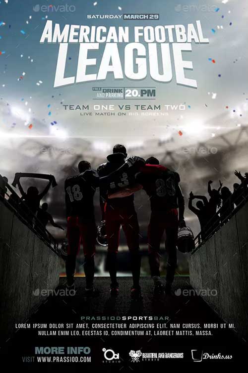 American Football League Flyer Template