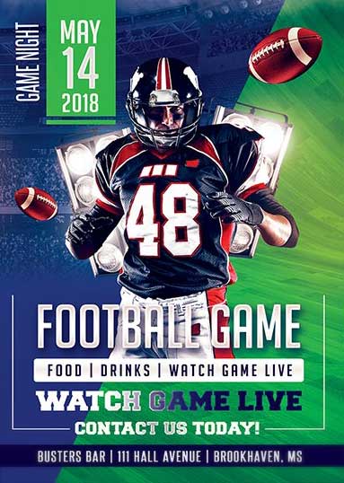 American Football Tournament Flyer Template