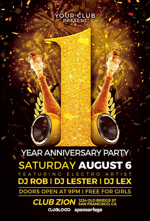 Anniversary Event Flyer Template