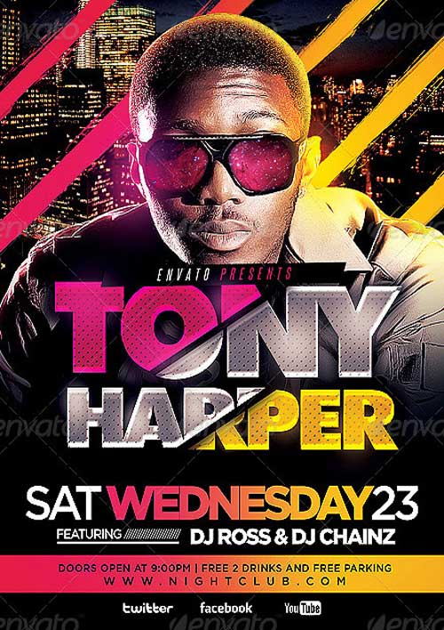 Artist Concert Music Flyer Template