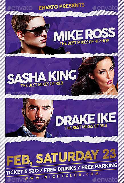 Multiple DJs Event Flyer Template