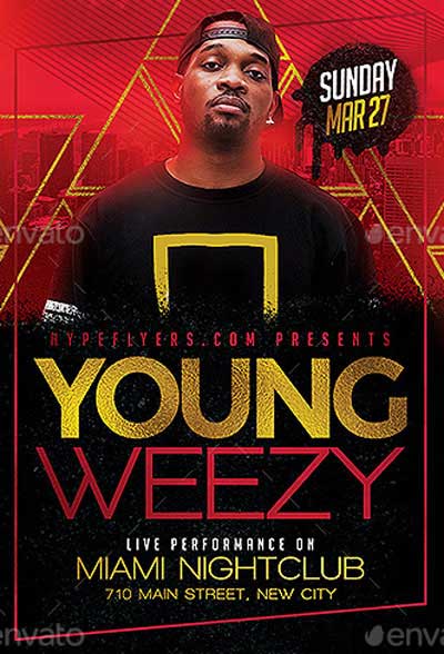 Hip Hop DJ Event Flyer Template