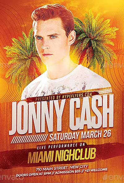 Artist Tropical Event Flyer Template