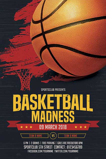 Basketball Madness Flyer Template