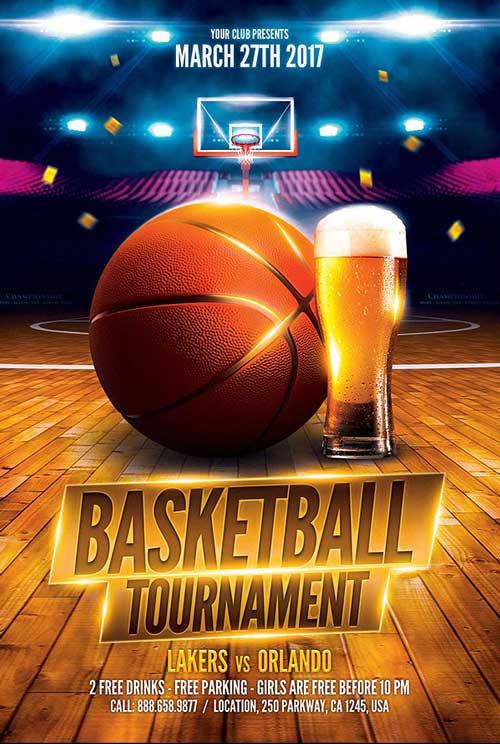Basketball Tournament Flyer Template