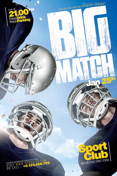 Big Match Ice Hockey Flyer Template