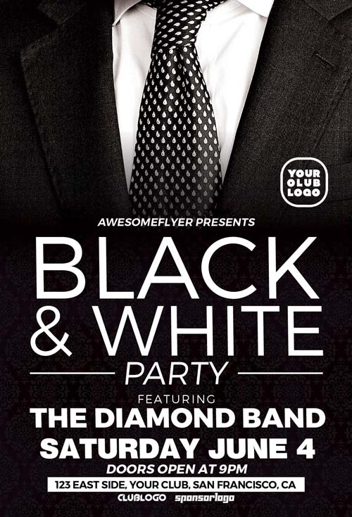Black and White Free Flyer Template