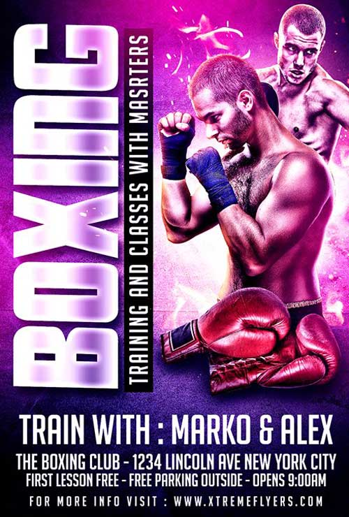 Boxing Classes Flyer Template