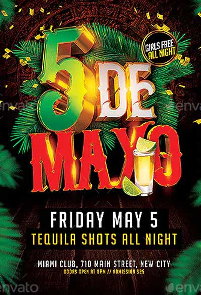 Cinco De Mayo Party Celebration Flyer Template