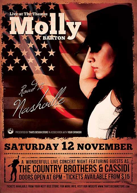Country Live Music Flyer Template
