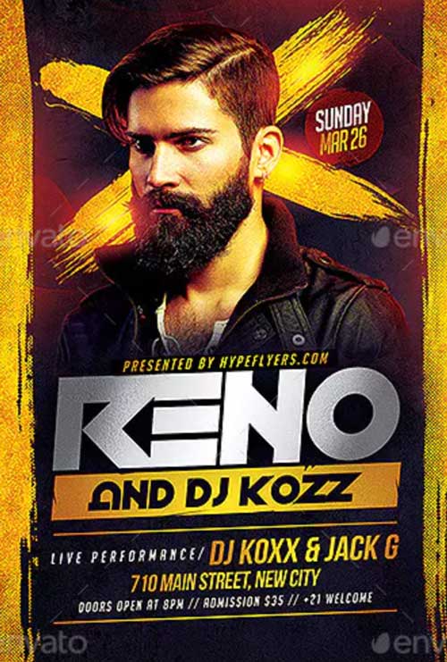 DJ Artist Music Event Flyer Template