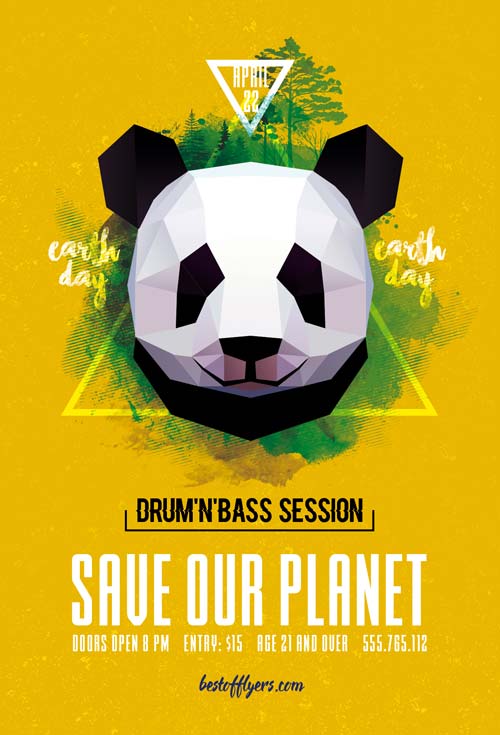 Earth Day Free PSD Flyer Template