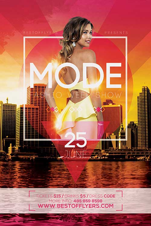 Fashion Week Party Free Poster Template
