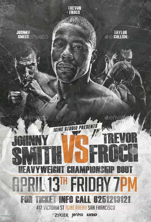 Fight Night Flyer Template
