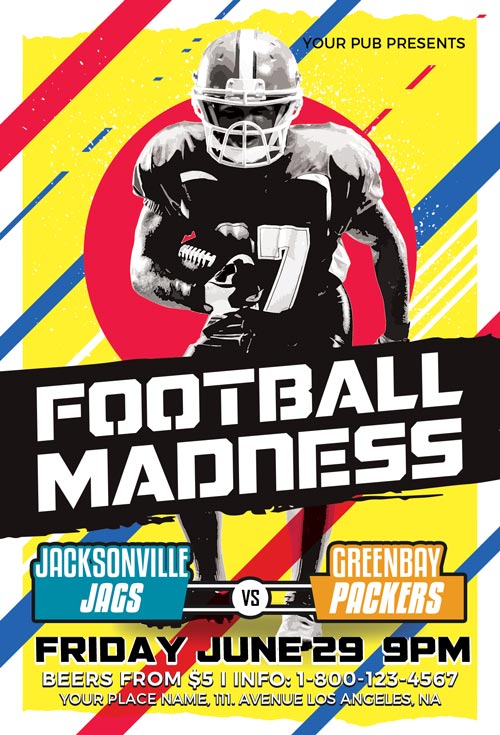Football Madness Sport Flyer Template