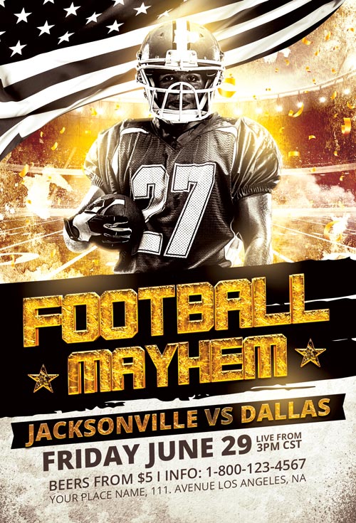 Football Mayhem Flyer Template