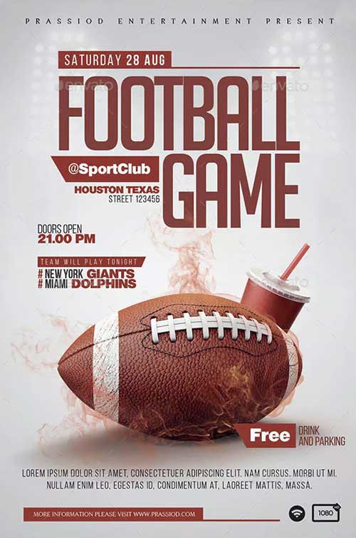 Football Game Flyer Template