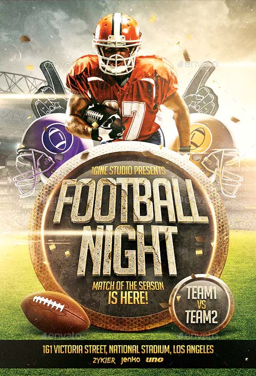 Football Match Night Flyer Template