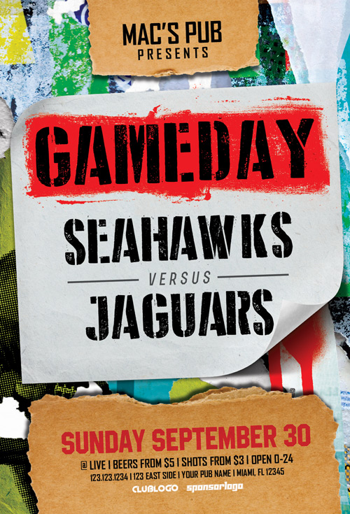 Football Sport Game Flyer Template