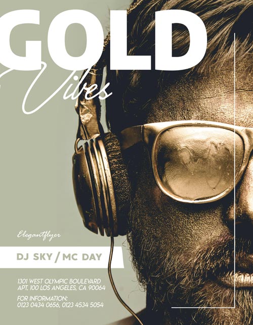 Golden Vibes Flyer Template