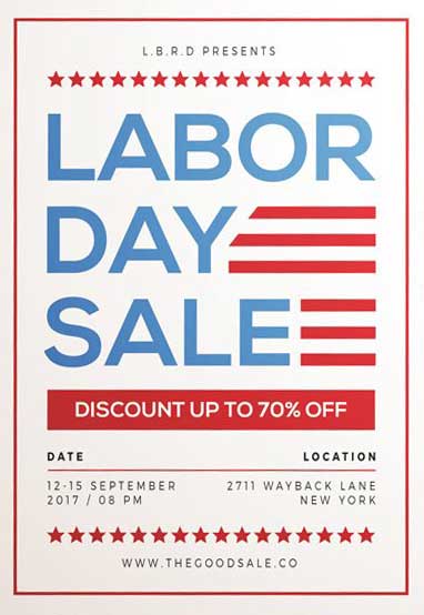 Labor Day Sale Flyer Template