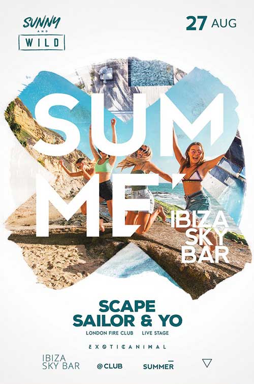 Light Summer Party Flyer Template