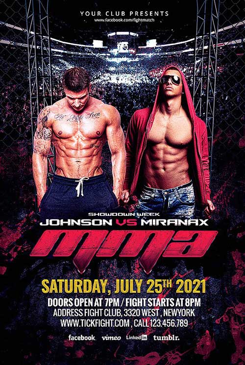 MMA Fight Night Flyer Template
