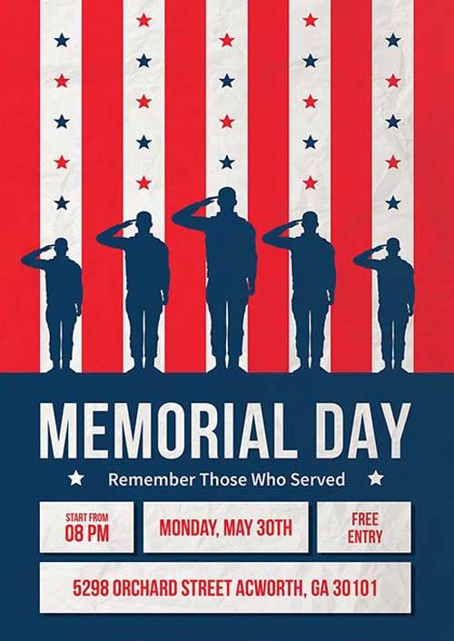 Memorial Day Celebration Event Flyer Template