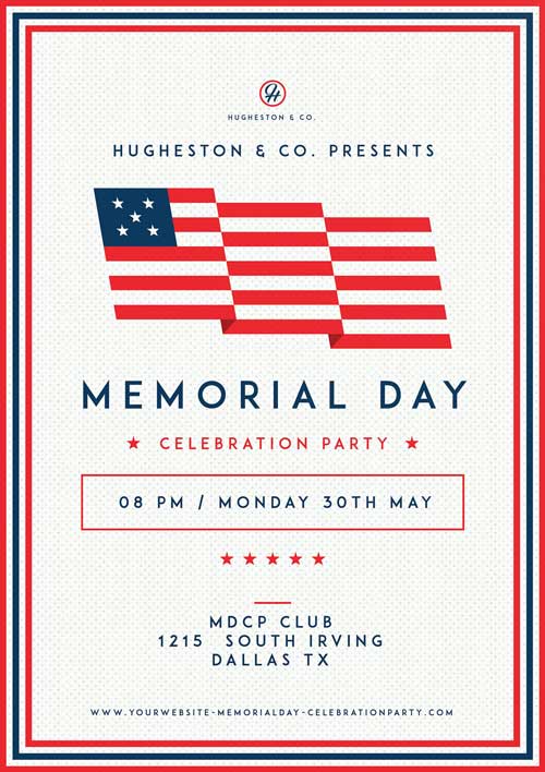 Memorial Day Celebration Flyer Template