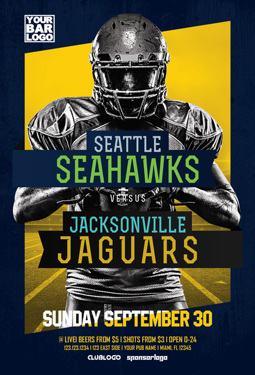 Modern Football Sport Event Flyer Template