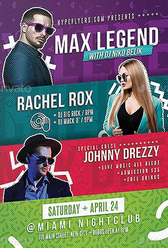 Multiple DJs Live Event Flyer Template