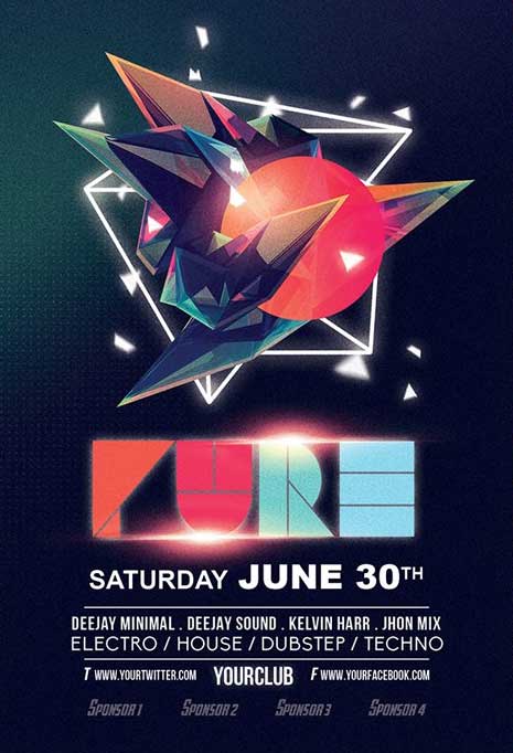 Pure Minimal Abstract Flyer Template
