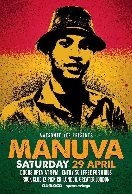 Reggae Artist Free PSD Flyer Template
