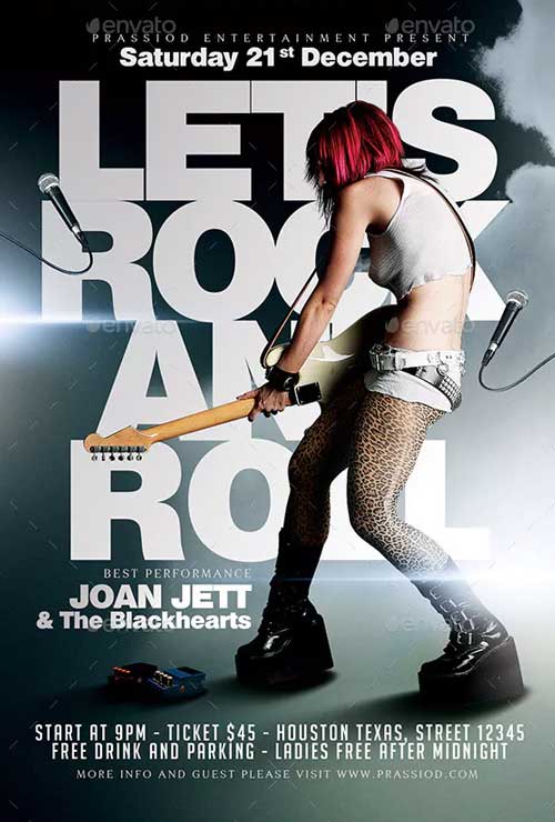 Rock And Roll Flyer Template