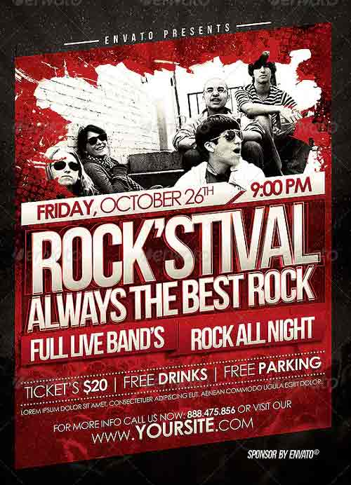 Rock Festival Flyer Template