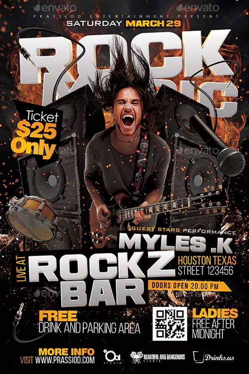 Rock Music Flyer Template