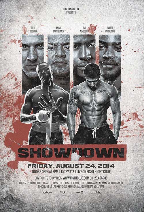 Showdown Fight Night Flyer Template