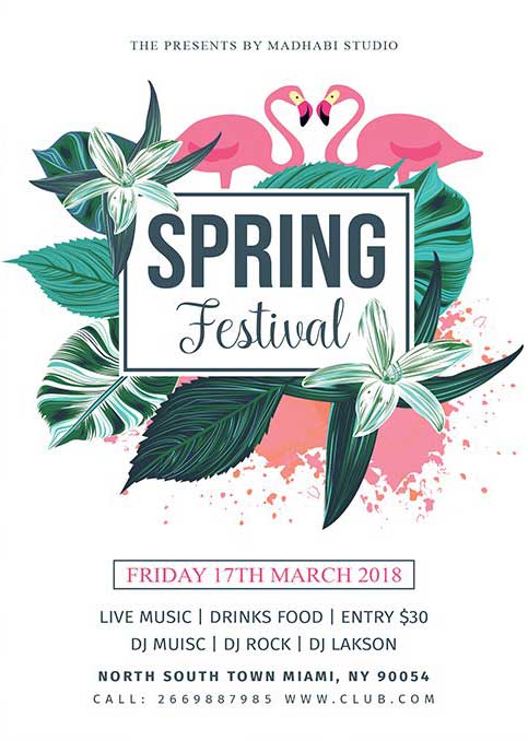 Spring Festival Event Flyer Template