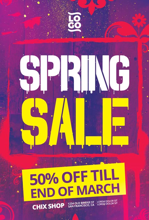 Spring Sale Free Flyer Template